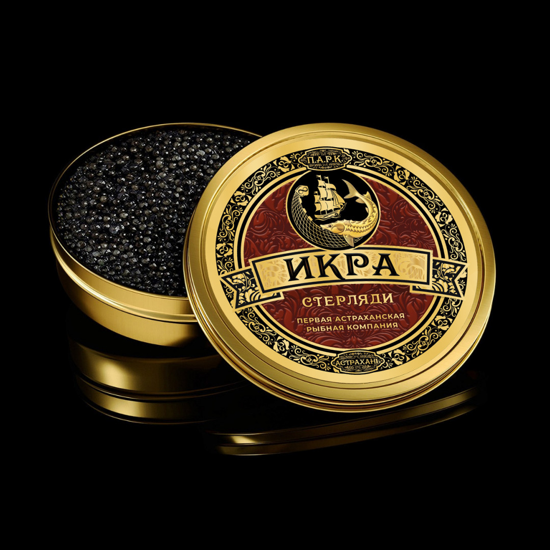 Икра осетровых рыб овулированная СТЕРЛЯДЬ, 50/100/125/250/500 гр.