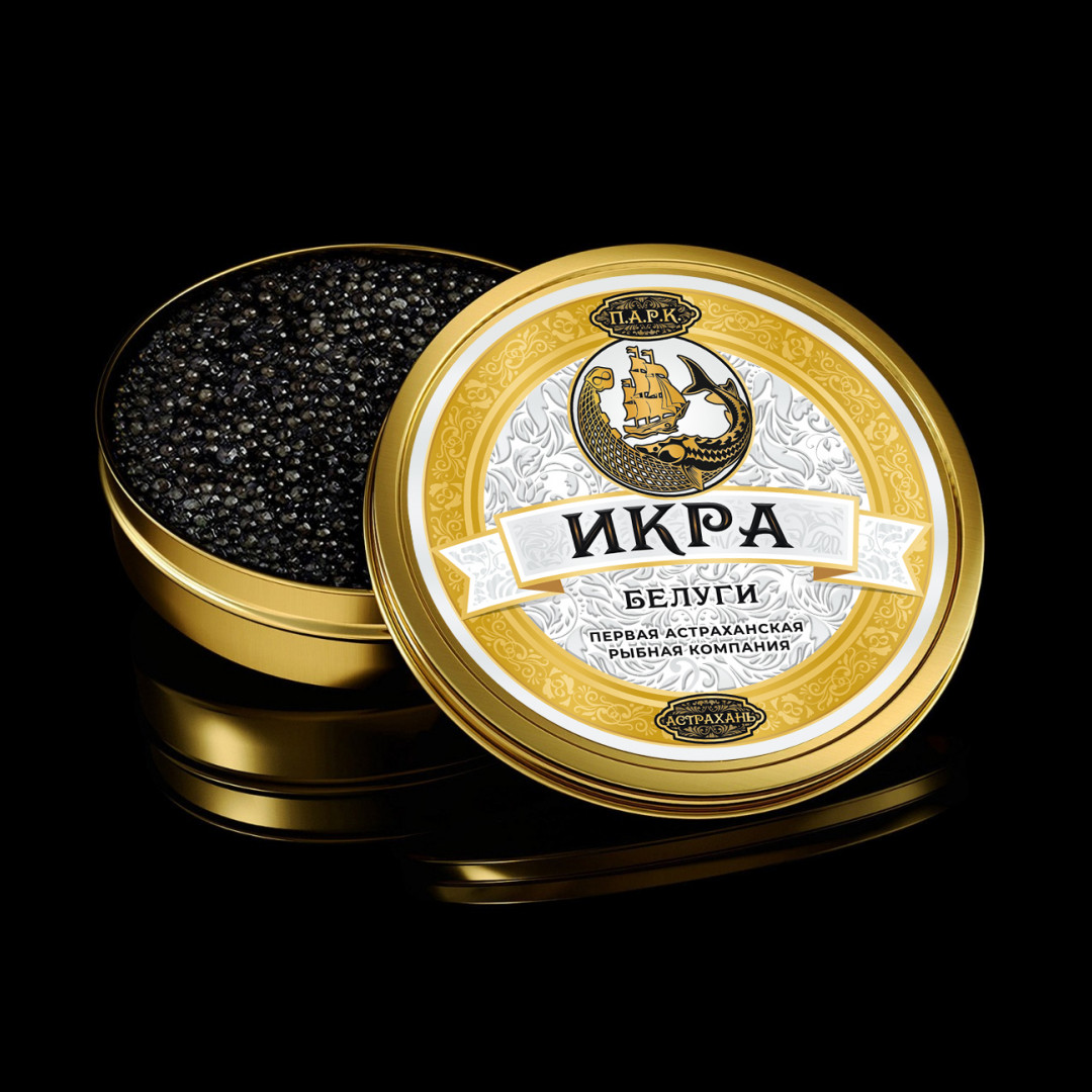 Икра осетровых рыб БЕЛУГА, 50/100/125/250/500 гр.